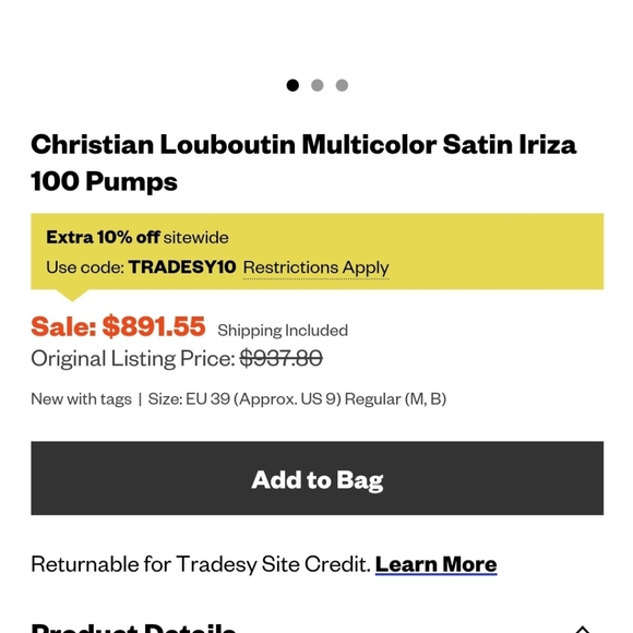 Christian Louboutin Iriza Crepe Satin Fleuri sz 39 - Picture 6 of 6